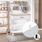 HOMCOM 30" Console Table, Modern Narrow Entryway Table with Drawer and 2 Shelves, Sofa Table for Living Room, Hallway, White