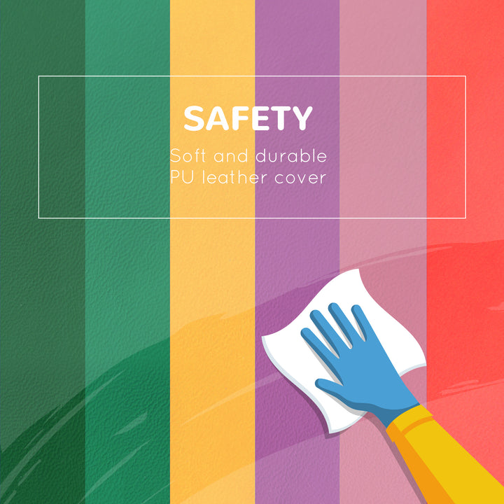 Qaba 6-Piece Soft Play for 12-36 Months Toddlers to Climb, Crawl, Slide, Blue, Green