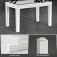 HOMCOM Adjustable Piano Bench with Storage and Soft PU Leather Padded, with Enough Music Storage Design, White