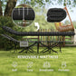 Outsunny 25.6" Wide Folding Bed, Camping Cot for Adults with Mattress, Carry Bag, Storage Pocket, Max Load 330 LBS, Light Grey