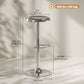 HOMCOM Steel Bar Stools Set of 2, Adjustable Counter Height Round Breakfast Barstools, Industrial Swivel Bar Chairs, Silver