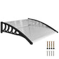Outsunny Window Awning Door Canopy, Polycarbonate Front Door Outdoor Patio Cover, Sun Shelter, Hollow Sheet for UV, Rain, Snow and Sunlight Protection, Brown, 40" x 80"