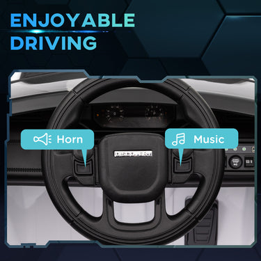 Qaba Land Rover Discovery Sport Licensed 12V Ride on Car w/ Remote, Soft Start, LED Lights, Music Horn, Red