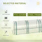 Outsunny 138"x39"x32" Transparent PVC Mini Tunnel Greenhouse Garden Green Grow Shed Portable Plant Flower Warm House Steel Frame Zipped Doors