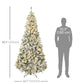 HOMCOM 7.5ft Artificial Snow Flocked Christmas Tree Xmas Tree Holiday Home Indoor Decoration for Party with Foldable Feet, Green