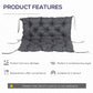 Outsunny Porch Swing Cushion Garden Bench Cushion with Backrest, Non-Slip 2-seater Thick Pad, Swing Chair Mat Replacement for Indoor and Outdoor, 39.4" x 38.6", Dark Grey