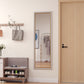 HOMCOM Floor Standing Mirror, Full Body Mirror, Free Standing, Leaning or Wall Mirror with Frame for Bedroom, Grey