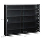 HOMCOM 5-Tier Display Cabinet, Shot Glass Display Case, Glass Curio Cabinet with 2 Glass Doors and 4 Adjustable Shelves, White