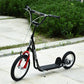 Aosom Youth Kick Scooter with Adjustable Handlebar and 16'' Inflatable Rubber Wheel for Kids and Teens 5+ Year Old, Blue