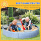 Outsunny Kids Outdoor Sandbox with Cover Waterproof Oxford Canopy, Bottom Fabric Liner, Children Playset for 3-12 years old, Backyard, Brown