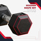 Soozier Rubber Dumbbells Weight Set, Total 30lbs(15lbs Each) Dumbbell Hand Weight for Body Fitness Training for Home Office Gym, Black