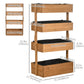 Outsunny 4-Tier Raised Garden Bed, Vertical Elevated Planter Rack with Non-woven Fabric, Wooden Raised Planter Boxes for Indoor and Outdoor