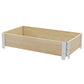 Outsunny Raised Garden Bed, Foldable Two-Box Wooden Planters for Outdoor Vegetables, Flowers, Herbs, Plants, Easy Assembly