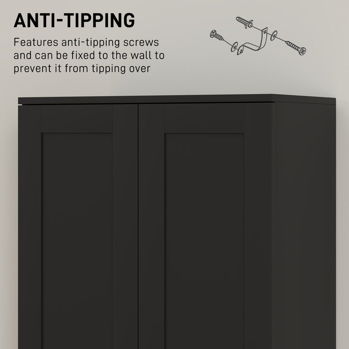 HOMCOM 69" Pantry Cabinet with Storage, Kitchen Pantry Storage Cabinet with Soft Close Doors and Adjustable Shelves, White