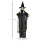 Outsunny 5.6' Life Size Clown Outdoor Halloween Decoration Animatronic, Animated Prop w/ Light Up Eyes