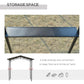 Outsunny 8' x 5' Hardtop Grill Gazebo Aluminium BBQ Canopy Gazebo Outdoor Canopy with Side Shelves