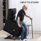 HOMCOM Lift Chair for Elderly, Power Chair Recliner with Remote Control, Side Pockets for Living Room, Dark Grey