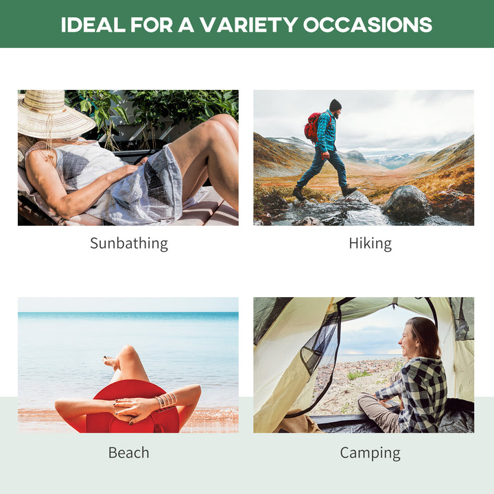 Outsunny Folding Camping Cot for Adults Portable Outdoor Sleeping Bed for Office Beach Home, Green