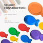Outsunny 11pcs Balance Stepping Stones for Kids, Fish Style Non-slip Obstacle Course, Larger Size Stackable Balance Blocks Indoor Outdoor