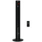 HOMCOM Freestanding Tower Fan Cooling for Home Bedroom with Oscillating, 3 Speed, 12h Timer, LED Sensor Panel, Remote Controller, White