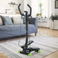 Soozier Adjustable Twist Stepper w/ LCD Monitor and Resistance Bands, Stair Stepper Aerobic Body Workout Fitness Machine for Home Gym