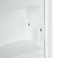 HOMCOM 5-Tier Display Cabinet, Shot Glass Display Case, Glass Curio Cabinet with 2 Glass Doors and 4 Adjustable Shelves, White