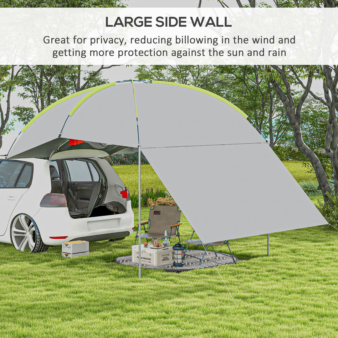 Outsunny SUV Awning Tailgate Tent, Portable Car Awning with Side Wall, for Truck, RV, Van, Trailer and Overlanding Camping