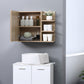 kleankin Medicine Cabinet with Mirror, Wall Mounted Bathroom Mirror Cabinet, Bathroom Wall Cabinet with 3 Open Shelves, Natural
