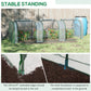 Outsunny 138"x39"x32" Transparent PVC Mini Tunnel Greenhouse Garden Green Grow Shed Portable Plant Flower Warm House Steel Frame Zipped Doors