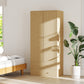 HOMCOM Modern Wardrobe Closet Armoire with 2 Drawers and Hanging Rod, Clothes Storage Organizer for Bedroom, Natural Wood