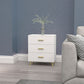 HOMCOM 3 Drawer Cabinet, Drawer Chest for Bedroom, Chest of Drawers with Aluminium Legs and Gold Handles, Dark Grey