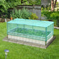 Outsunny Raised Garden Bed, 5.7 x 3 x 2.3ft Steel Planter Box Outdoor with Cover, Gloves for Growing Vegetables, Flowers, Herbs, Green