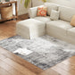 HOMCOM Area Rug for Living Room 9x12, Modern Abstract Machine Washable Rug, Non-Slip Carpet for Bedroom, Dining Room, Grey