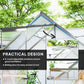 Outsunny 6' x 12' x 6.5' Walk-in Greenhouse, Polycarbonate Greenhouse with Adjustable Roof Vent, Base, Sliding Door, Clear
