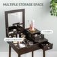 HOMCOM Makeup Vanity Table with Flip-up Mirror, Modern Dressing Table with 2 Drawers for Bedroom, White