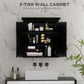 kleankin Bathroom Cabinet, Medicine Cabinet, Over Toilet Storage Cabinet with Adjustable Shelves for Entryway, Black