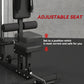 Soozier Lat Pull Down Machine, High / Low Pulley Machine with Adjustable Seat and Flip-Up Footplate, Red