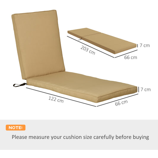 Outsunny 1-Piece Seat Cushion Replacement with Backrest for Lounge, Outdoor Patio Chair Cushions Set with Machine Washable Cover