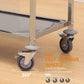 HOMCOM 33" 3-Tier Kitchen Trolley Medical Treatment Laboratory Equipment Carts, Stainless Steel Rolling Kitchen Island, Wheeled Storage Utility Serving Cart, 330LBS Heavy Gauge
