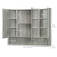 kleankin Wall Mounted Bathroom Medicine Cabinet with Mirror and Adjustable Shelves, Grey