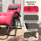 Outsunny Padded Zero Gravity Chair, Folding Recliner Chair, Patio Lounger with Cup Holder, Adjustable Backrest, Removable Cushion for Outdoor, Deck, Poolside, Red