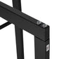 HOMCOM Firewood Rack Outdoor, Log Holder Fireplace Storage Rack with Handles and 220 lbs. Weight Capacity, 23.6" x 9.8" x 39.4", Black