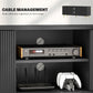 HOMCOM TV Stand with Storage for 55 Inch TV, Modern TV Cabinet with 2 Open Shelves and 2 Cabinets for Living Room, White