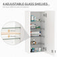 kleankin Wall Mount Medicine Cabinet, 5-tier Lockable Bathroom Cabinet with 2 Keys and Adjustable Shelves, White