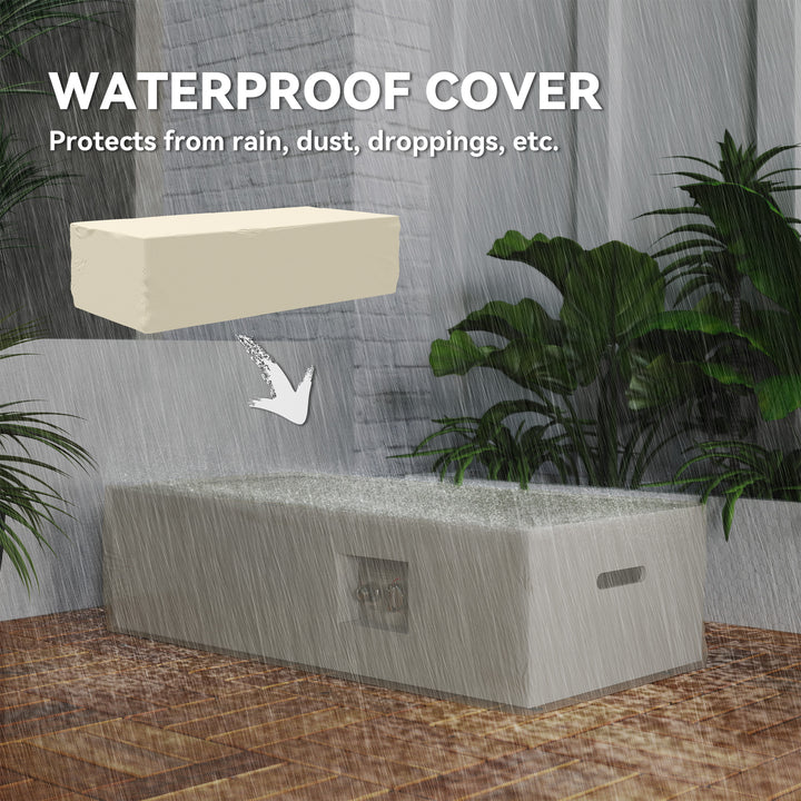 Outsunny 42" Propane Fire Pit Table 50,000 BTU Outdoor Gas Fire Table with Hideaway Propane Tank Holder, Waterproof Cover