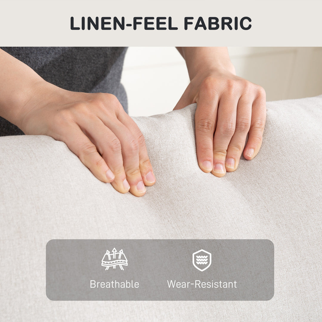 HOMCOM 2 Seater Reclining Chair, Loveseat Recliner Sofa with Footrest and Split Backrest, Dark Grey