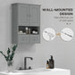 kleankin Bathroom Wall Cabinet, Medicine Cabinet, Over Toilet Storage Cabinet with Shelf and Drawers for Hallway, Living Room, White
