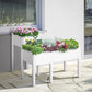 Outsunny 46'' x 34'' x 33'' Elevated Planter Box with Legs, DIY Wooden Raised Garden Bed with Non-woven Liner, Freestanding Plant Stand for Vegetables, Herb and Flowers