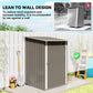 Outsunny 3.3' x 3.4' Lean-to Garden Storage Shed, Outdoor Galvanized Steel Tool House with Lockable Door for Patio Dark Gray