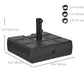 Outsunny Umbrella Stand for 1.2", 1.5" or 1.9" Umbrella Poles, Fillable Umbrella Base, Black
